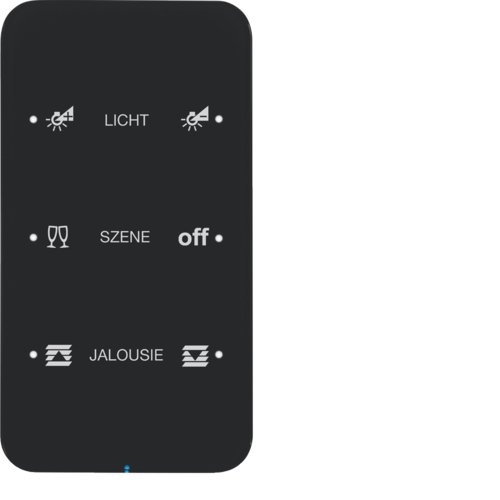 Скляний сенсор 3-канал., "Комфорт", конфігуруємий, чорний, TS Sensor R.1