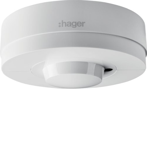 Датчик руху з/у на стелю IP-54, до 10A/2кВт, 360град., білий Hager EE883