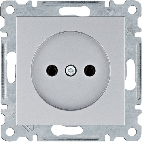 Розетка без з/к Lumina, срібна, 16А/230В