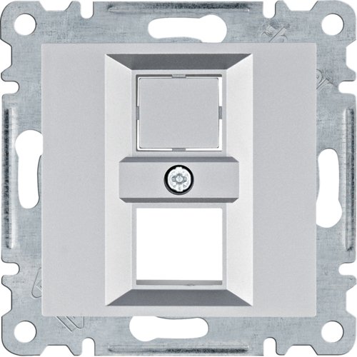 Панель подвійна для RJ12/RJ45 Lumina, срібна