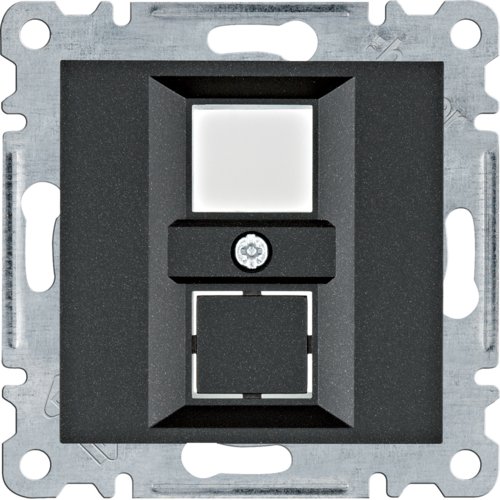 Панель подвійна для RJ12/RJ45 Lumina, чорна