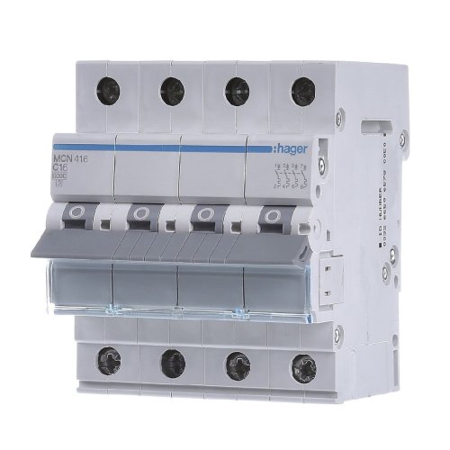 Автоматический выключатель 4P, In=16A, «C», 6kA, 4м., MCN416