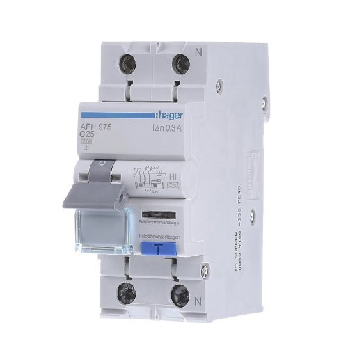 Дифавтомат 1P+N, 6kA, C-25A, 300mA, HI, Hager AFH975