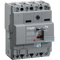 Автоматичний вимикач x160, In=80А, 4п, 18kA, Тфікс./Мфікс. HDA081L