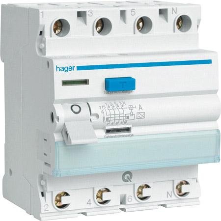 ПЗВ (дифреле) Hager 4P 63A 30mA A CDS463D QC