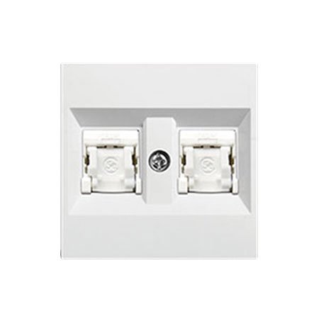 Панель подвійна для RJ12/RJ45 Lumina, біла WL2320