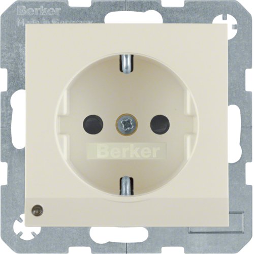 Розетка з з/к з зах.від дітей з LED-підсвіткою, біла, 16А/250В S.1 41098982
