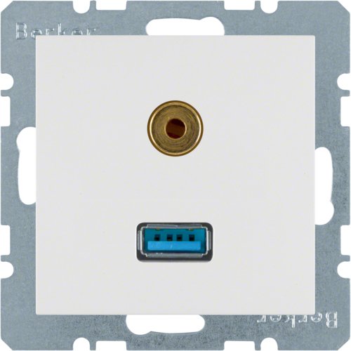 Розетка USB/3.5мм аудіо, пол.білизна S.1 3315398989