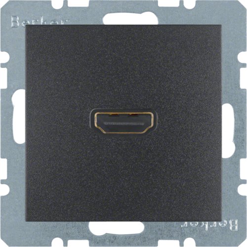 HDMI-розетка, підключення сзаду під кутом 90град., антрацит S.1 3315431606