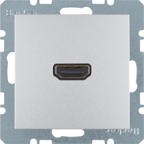 HDMI-розетка, підключення сзаду під кутом 90град., алюміній S.1 3315431404