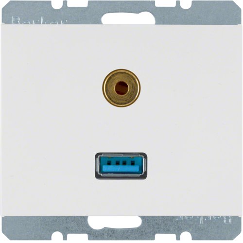 Розетка USB/3.5мм аудіо, пол.білизна, K.1 3315397009