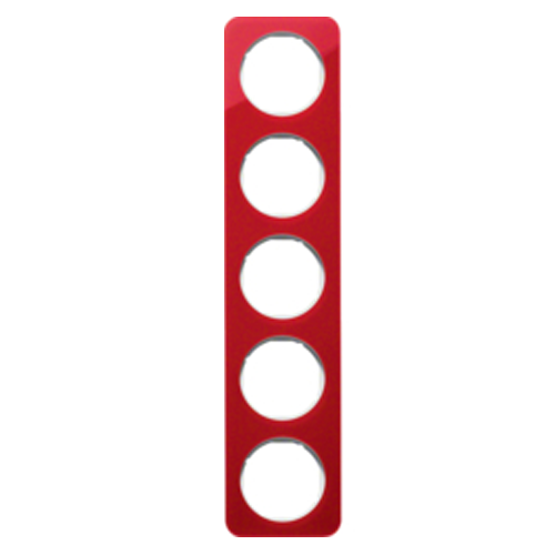 Рамка 5Х червоний прозорий/пол.білизна, акрил, R.1 10152349