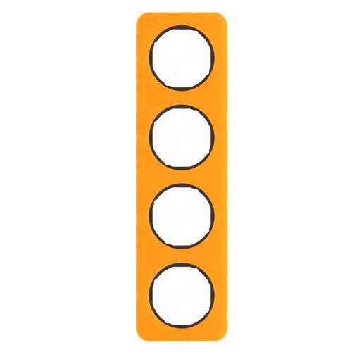 Рамка 4Х оранжевий прозорий/чорний, акрил, R.1 10142334