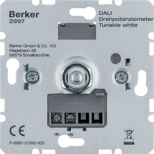 DALI-потенціометр з регулюванням білого, Soft-блокування Berker 2997