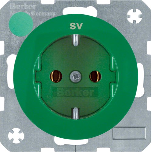 Розетка з з/к червона з надписом SV, 16А/250В, R.1/R.3