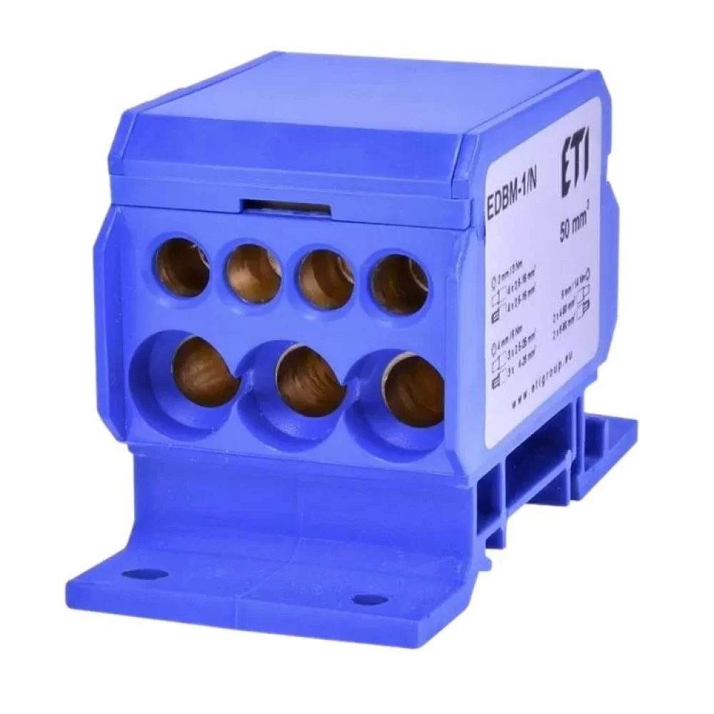 Розподільчий блок ETI EDBM-1/N (160А 1x4-50; 3x2.5-25; 4x2.5-16) (1102410)