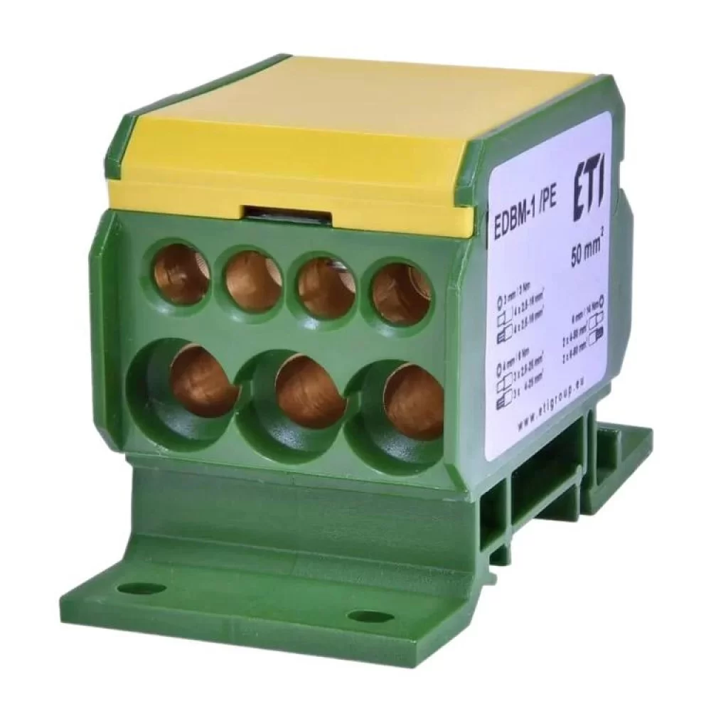 Розподільчий блок ETI EDBM-1/PE (160А 1x4-50; 3x2.5-25; 4x2.5-16) (1102411)