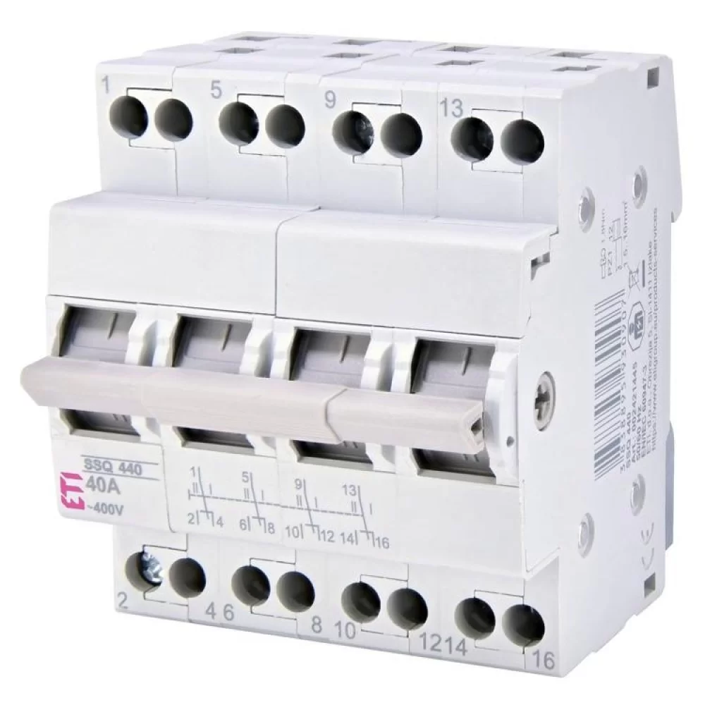 Перемикач навантаження ETI SSQ 440 1-0-2 4p 40A (2421445)