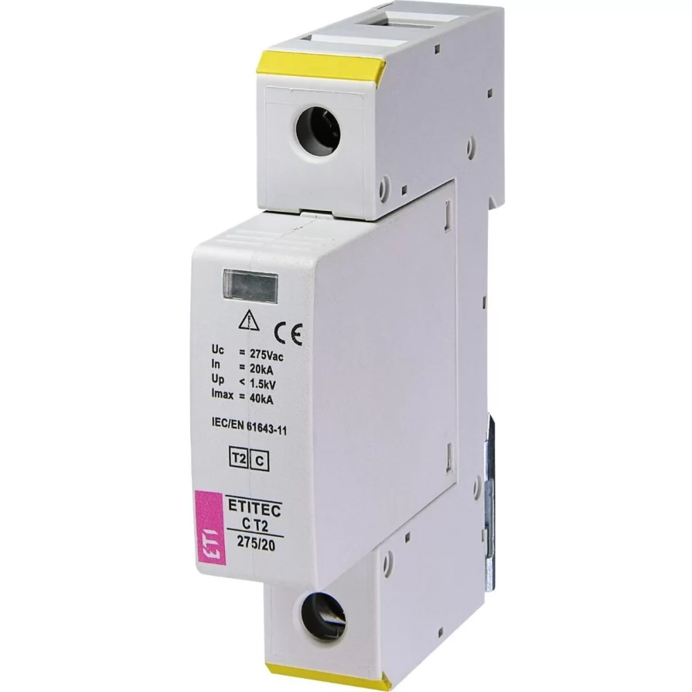 Обмежувач перенапруги ETI ETITEC C T2 275/20 (1+0) 1p (2440393)