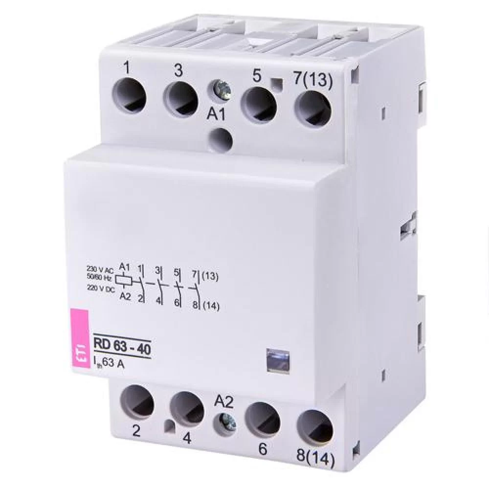 Контактор модульний ЕТІ R63-40 220V (2463450)