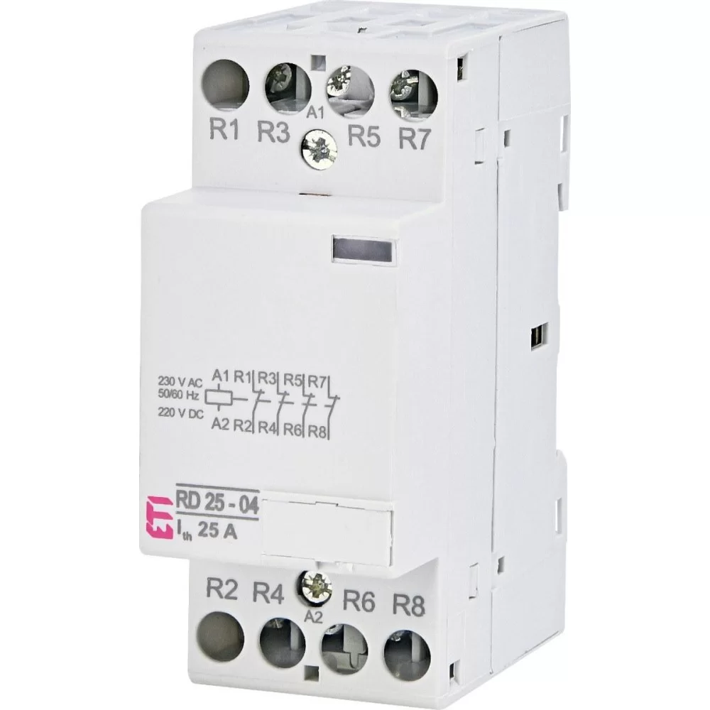 Контактор ETI RD 25-04 (230V AC/DC) (AC1) (2464016)