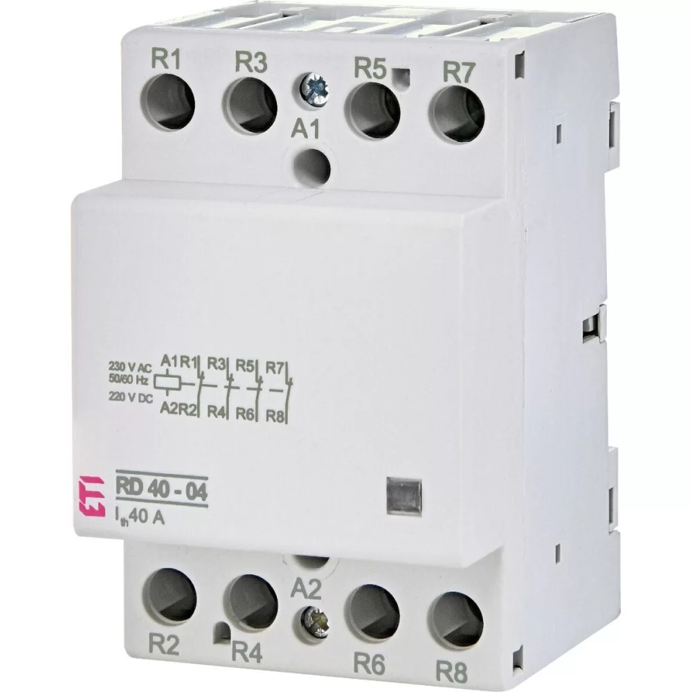 Контактор ETI RD 40-04 (230V AC/DC) (AC1) (2464024)