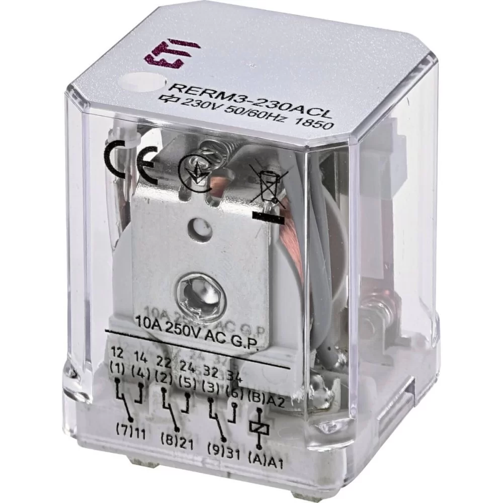 Електромеханічне реле ETI RERM3-230ACL 3p (16A AC1 250V AC) (2473061)