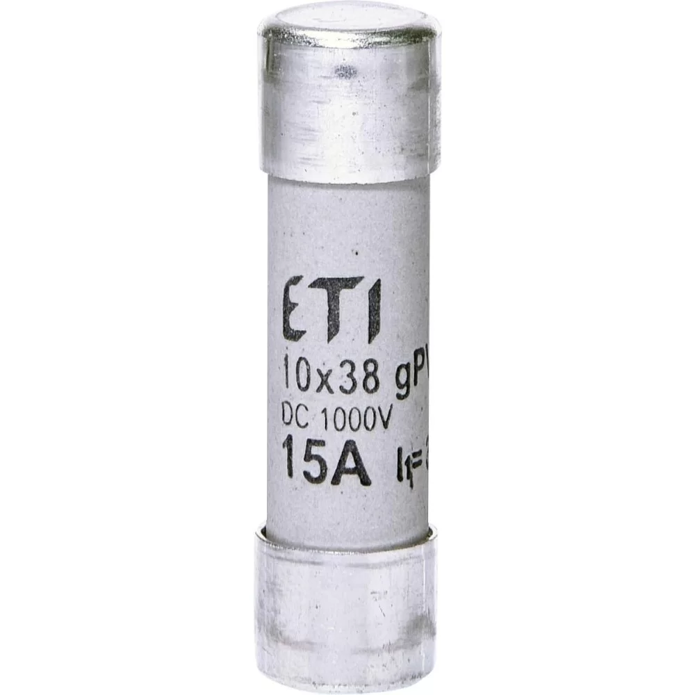 Запобіжник ETI 002625080 CH 10x38 gPV 15A 1000V (30kA)