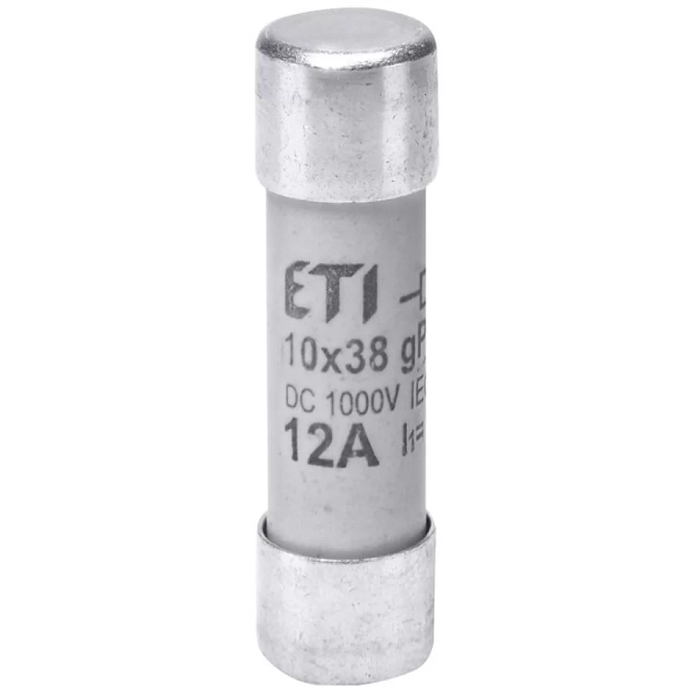 Запобіжник циліндричний CH10x38 gPV 12A 1000V ETI