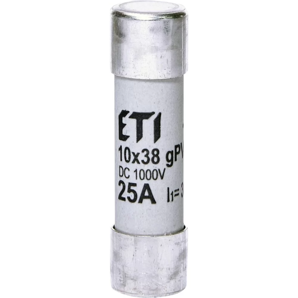 Запобіжник ETI 002625139 CH 10x38 gPV 25A 1000V (30kA)