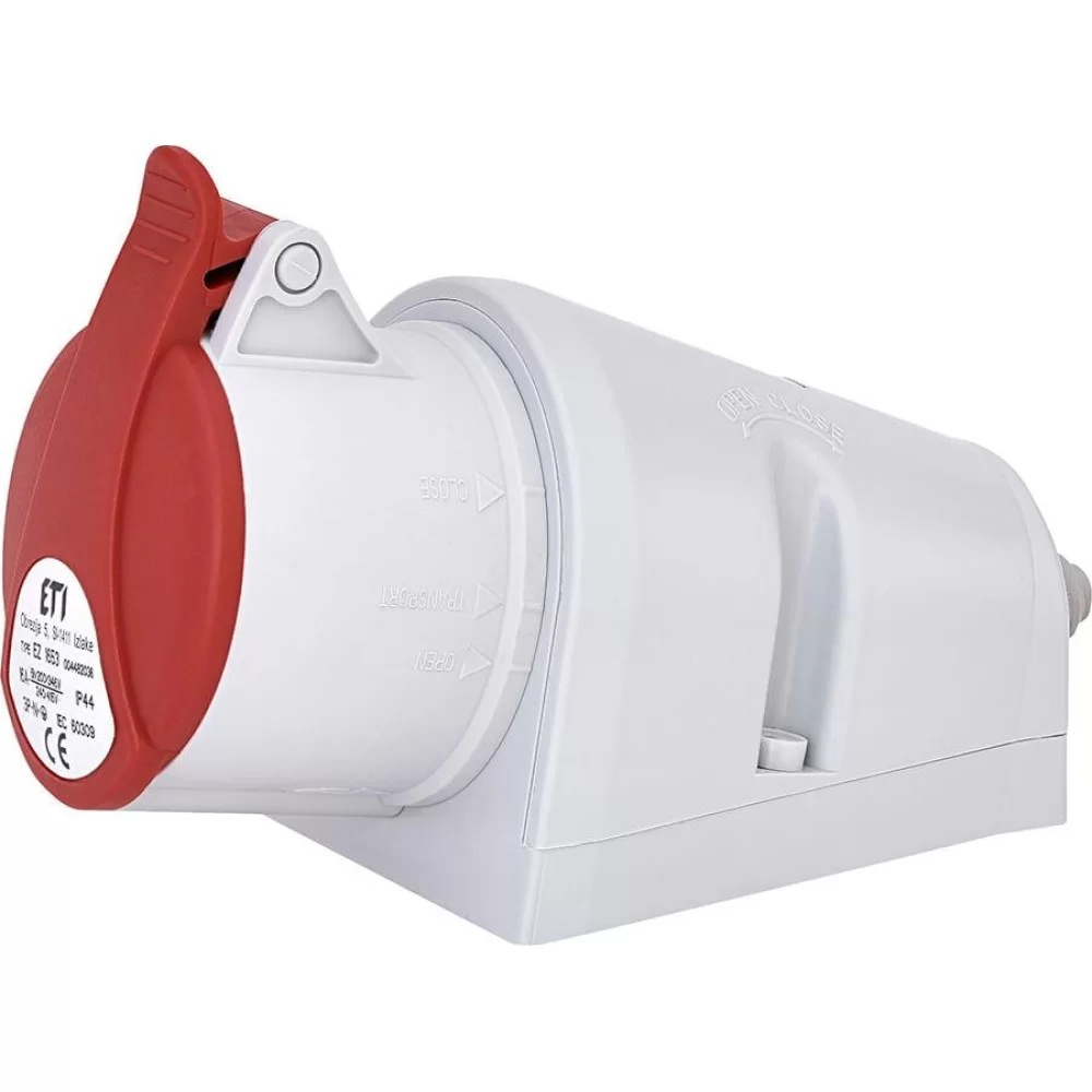 Настінний силовий роз єм ETI EZ-1653 IP44 (16A 400V 3P+N+PE) (4482036)