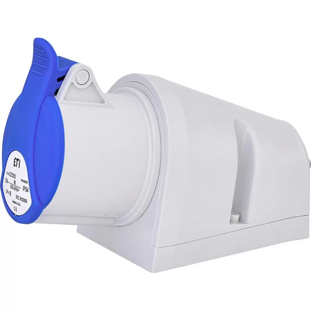 Настінний силовий роз єм ETI EZ-3232 IP44 (32A 230V 2P+PE) (4482037)