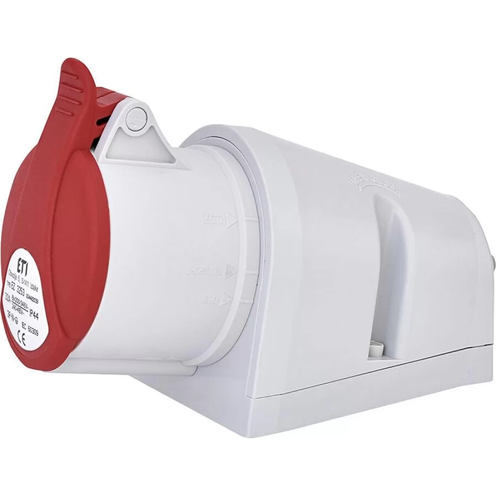 Настінний силовий роз єм ETI EZ-3253 IP44 (32A 400V 3P+N+PE) (4482039)
