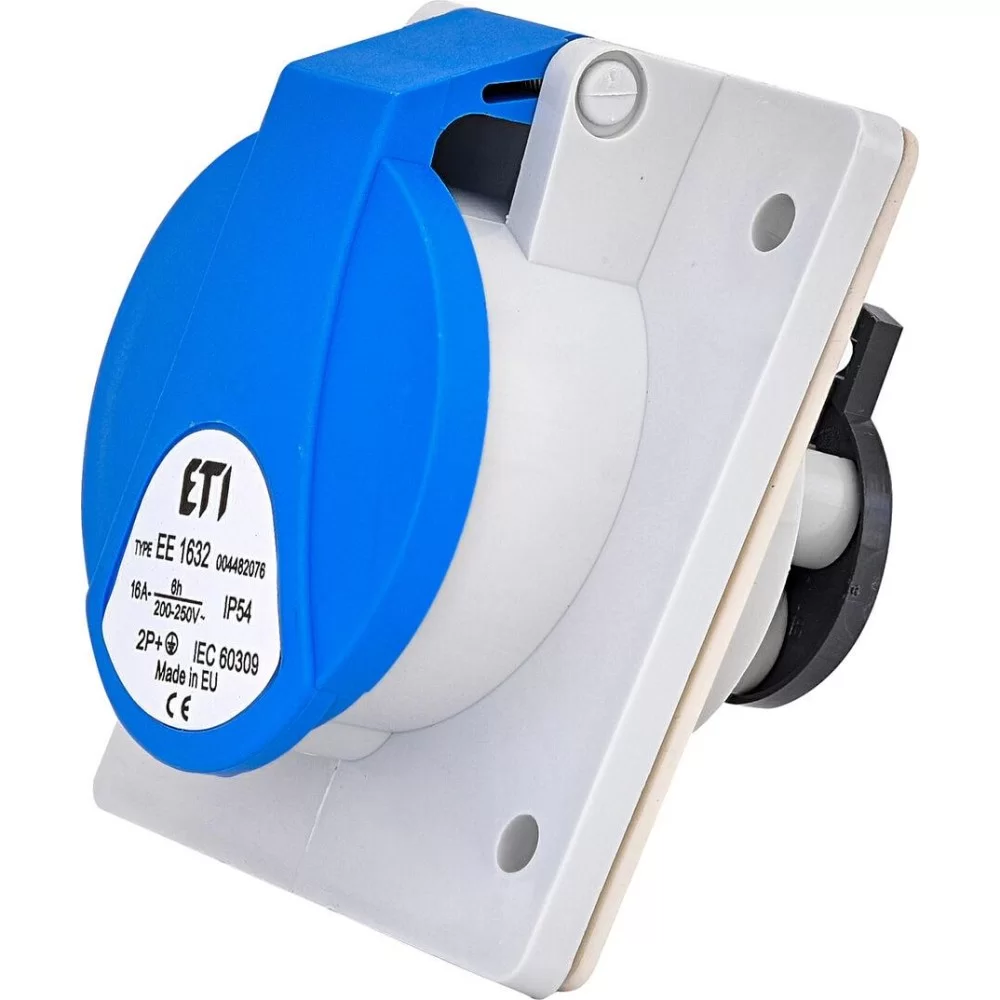 Вбудований силовий роз єм ETI 004482076 EE-1632 IP54 (16A 230V 2P+PE)