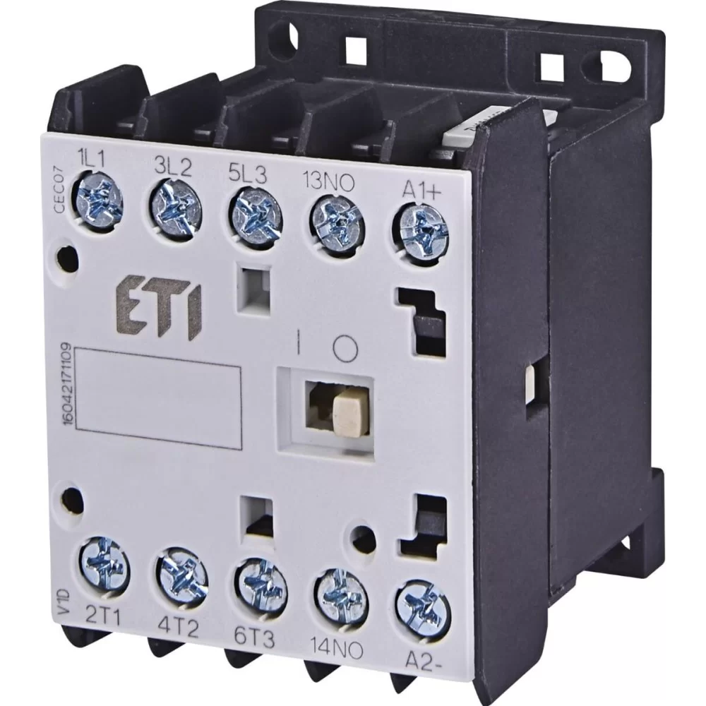 Міні контактор ETI CEC 09.4Р 24V DC (9A; 4kW; AC3) 4р (4 НО) (4641211)
