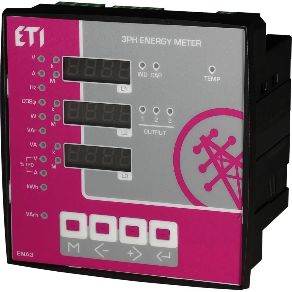 Трифазний аналізатор мережі ETI ENA3 (144x144мм 3x400+N) (4656578)