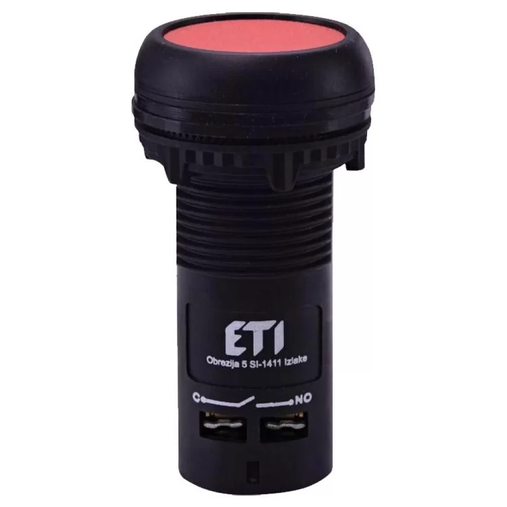 Моноблочна утоплена кнопка ETI 004771450 ECF-10-R (1NO червона)