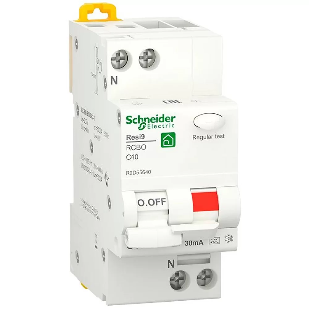 Диференціальний автомат Schneider Electric Resi9 RCBO 40A C 1P+N 30mA А 6kA (R9D55640)