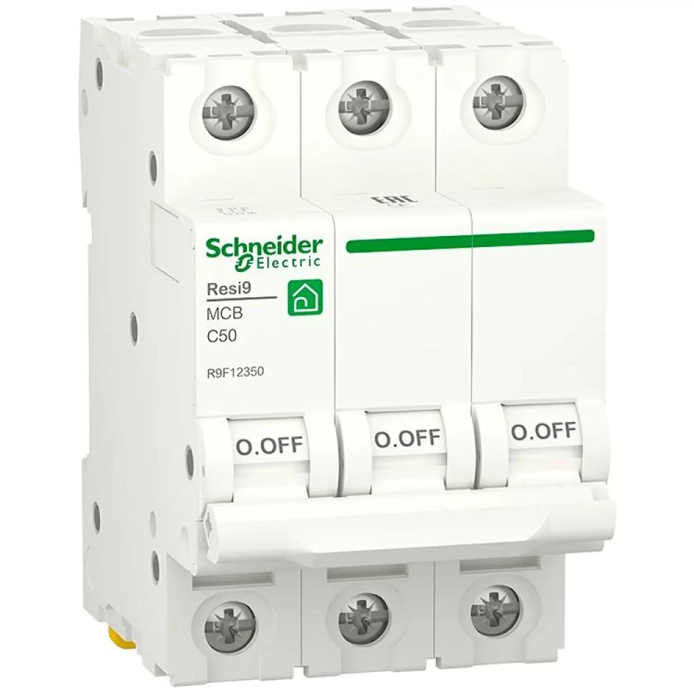 Автоматичний вимикач Schneider Electric RESI9 6кА 3P 50A C (R9F12350)