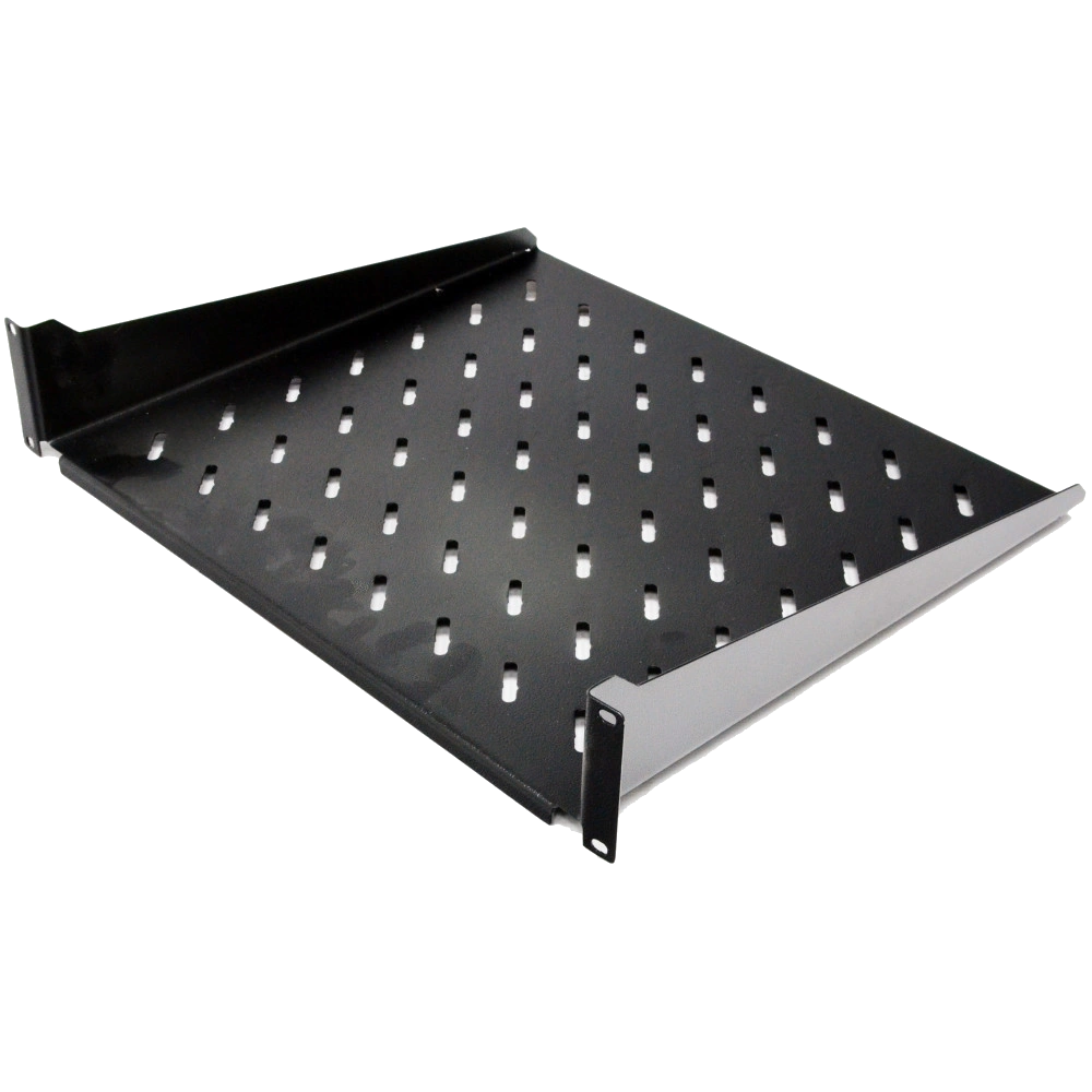 Полиця консольна чорна 19" 2U 450мм