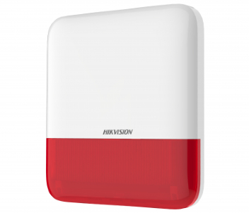 Бездротова зовнішня сирена Hikvision DS-PS1-E-WE-Red (червона)