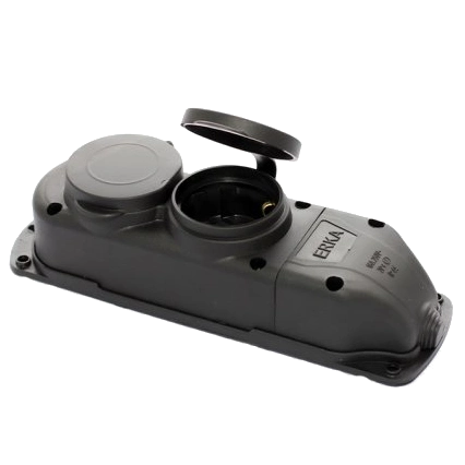 Колодка подвійна із заглушкою 2*16 (каучук) ERKA 6002