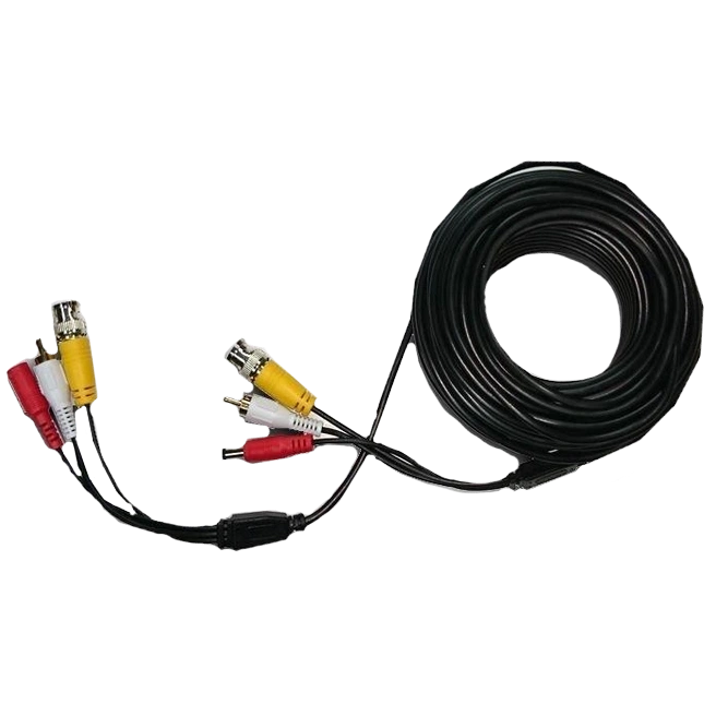Патчкорд комбінований коаксіальний+живлення+звук 5м BNC+DC+AV