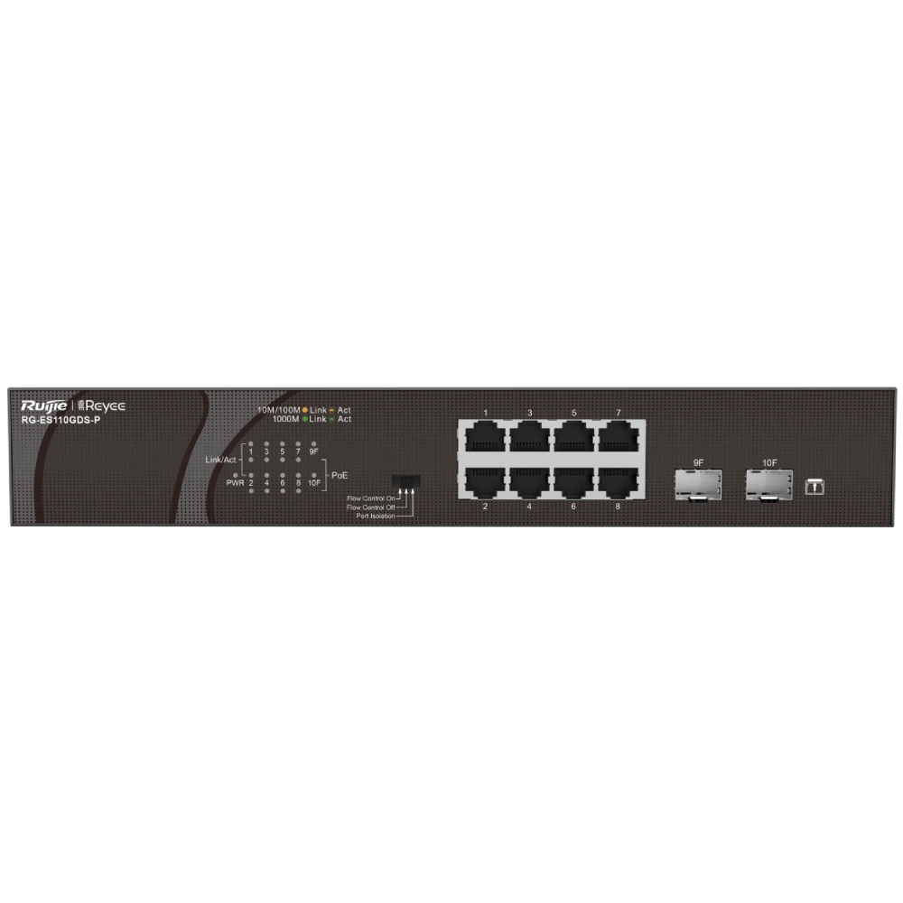 Комутатор 8 портів некерований Ruijie Reyee RG-ES110GDS-P PoE