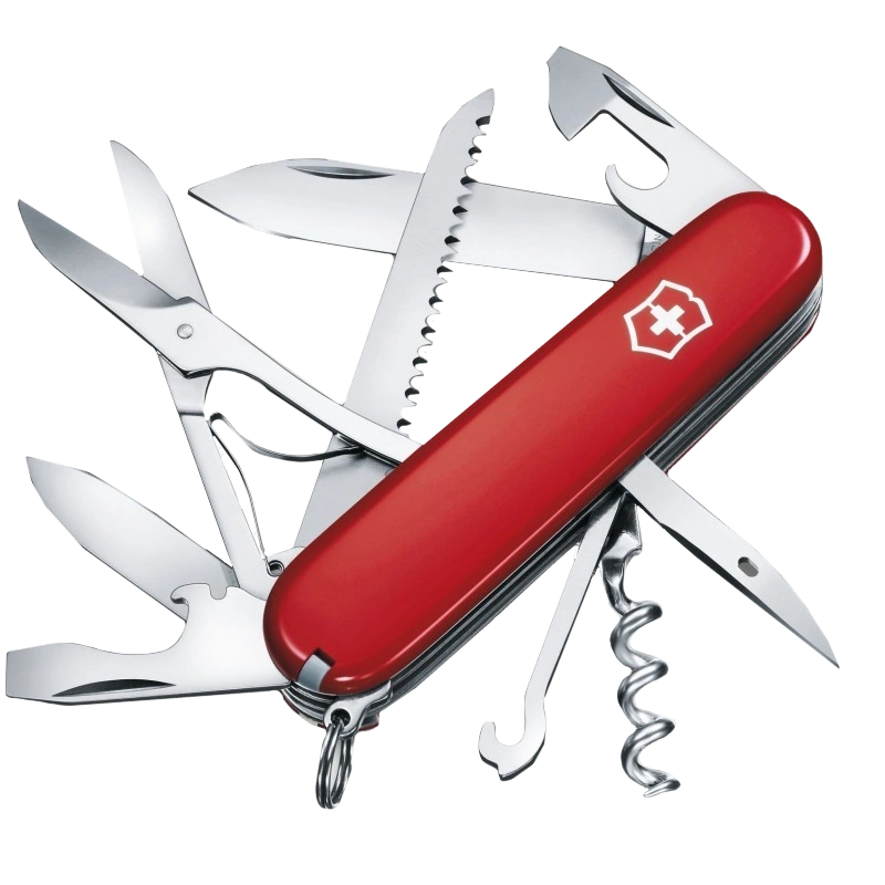 Ніж червоний Victorinox Swiss Army Huntsman 1.3713