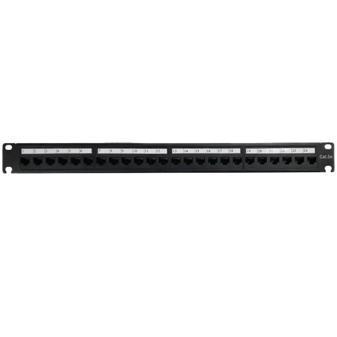 Патч-панель з організатором UTP CAT5e 24 порта 1U 19"