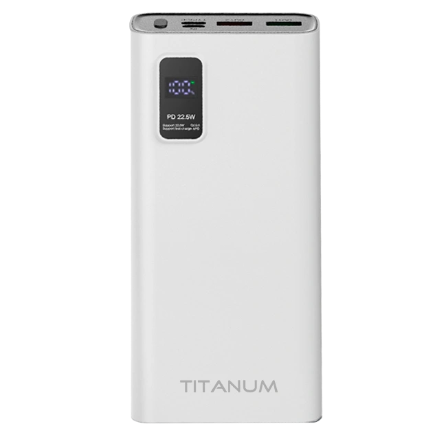 Повербанк TITANUM 727S White 20 000 мА•г