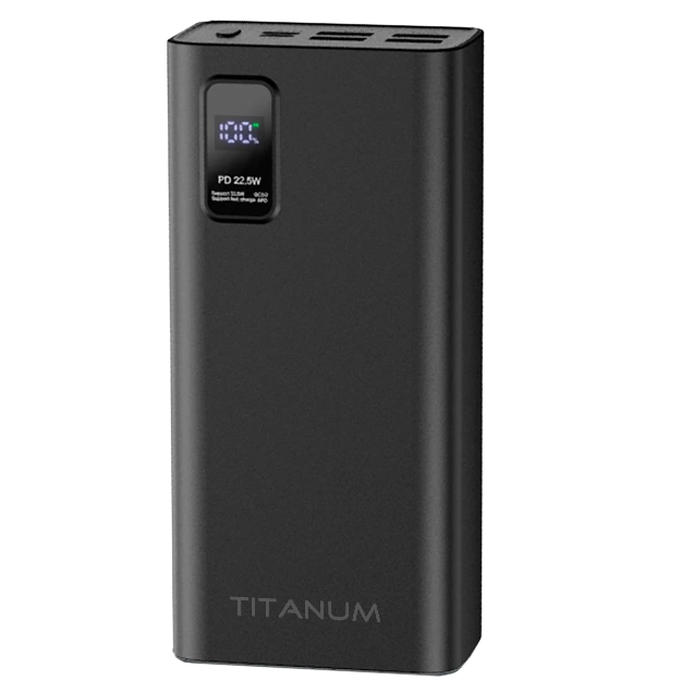 Повербанк TITANUM 728S 30000mAh 22.5W Black