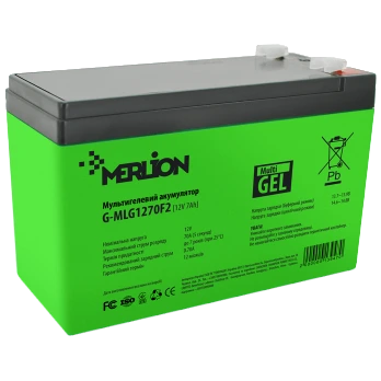 Свинцево-кислотна акумуляторна батарея MERLION G-MLG1270F2 7A•г 12В мультигель