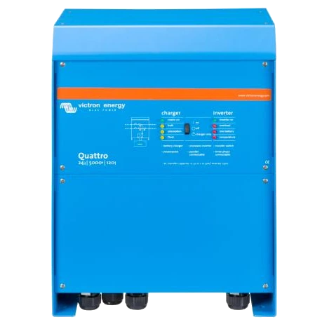 Інвертор VictronEnergy Quattro 24/5000/120-100/100 однофазний чиста синусоїда